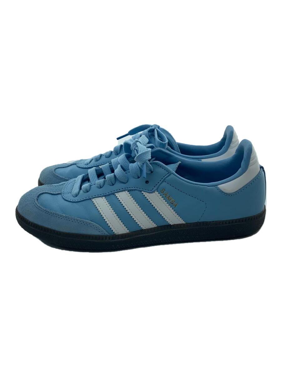 adidas◆SAMBA TEAM_サンバチーム/24.5cm/BLU/レザー