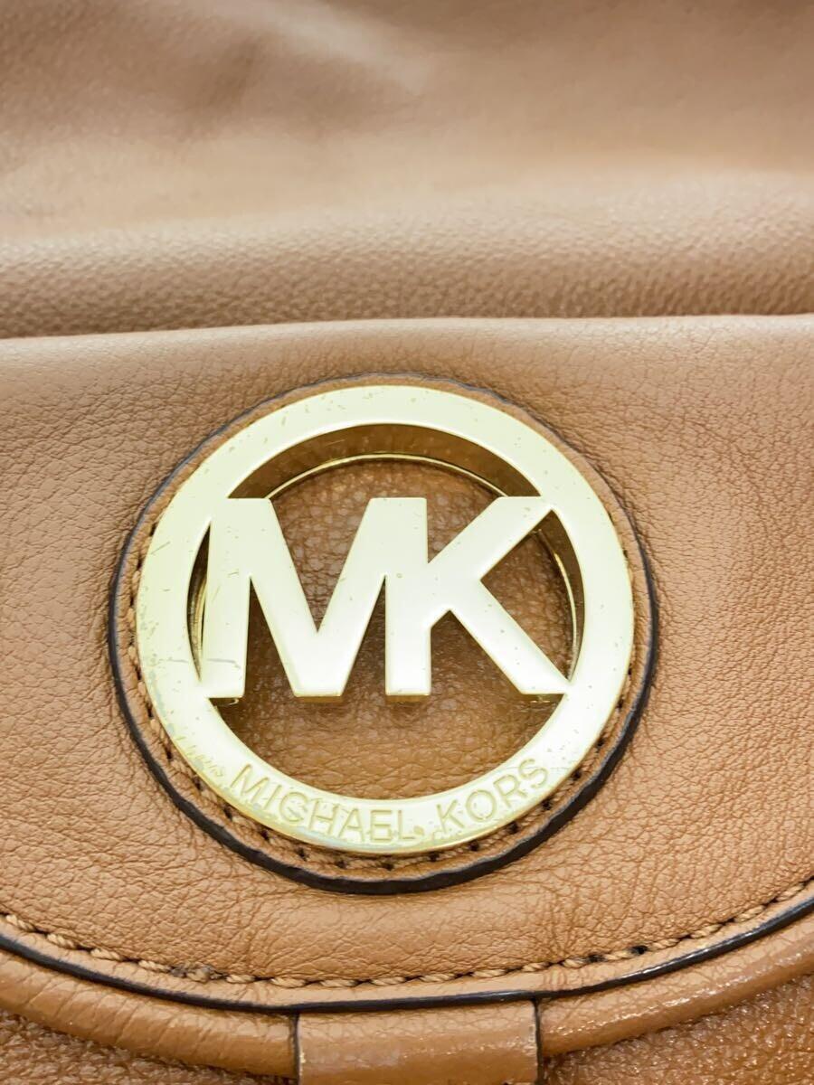 MICHAEL KORS◆ハンドバッグ/レザー/BRW/無地_画像5