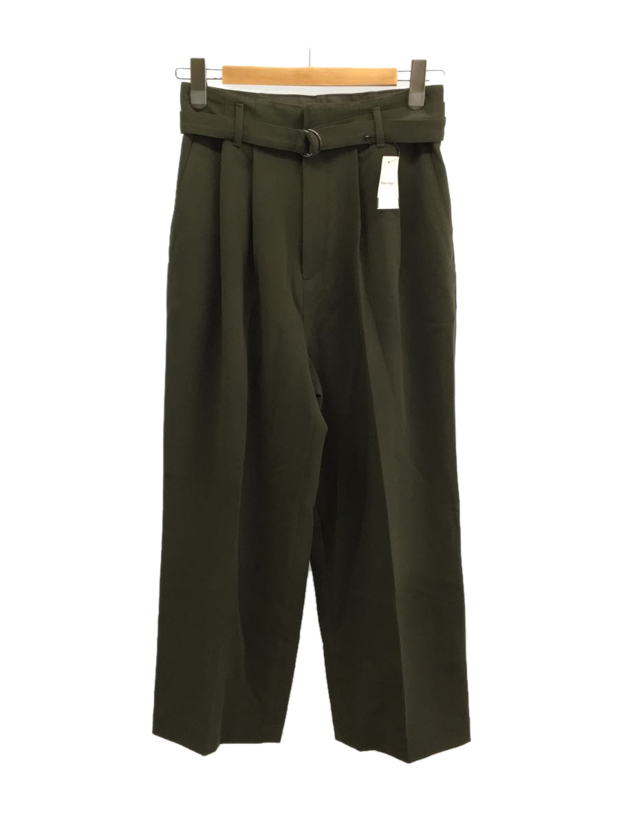 FLORENT◆ポリエステル/カーキ/無地/2205F04008/BELT WIDE PANTS_画像1