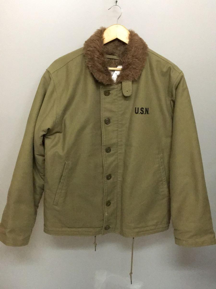 MILITARY◆U.S.NAVY N-1/デッキジャケット/米軍USA ARMYフライトブルゾン/38