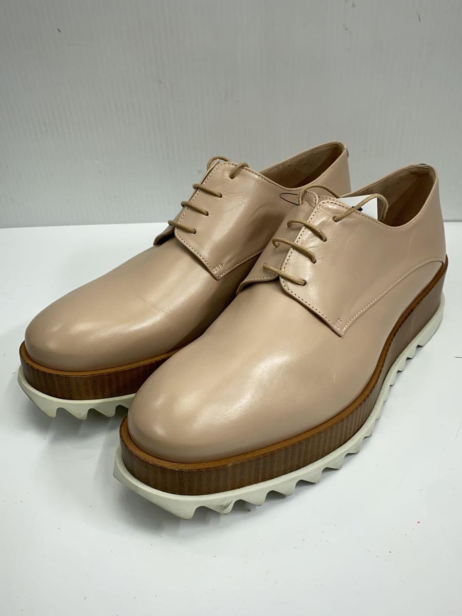 JIL SANDER◆Nude Leather and Wood Platform Oxfords/ドレスシューズ/40/BEG_画像2