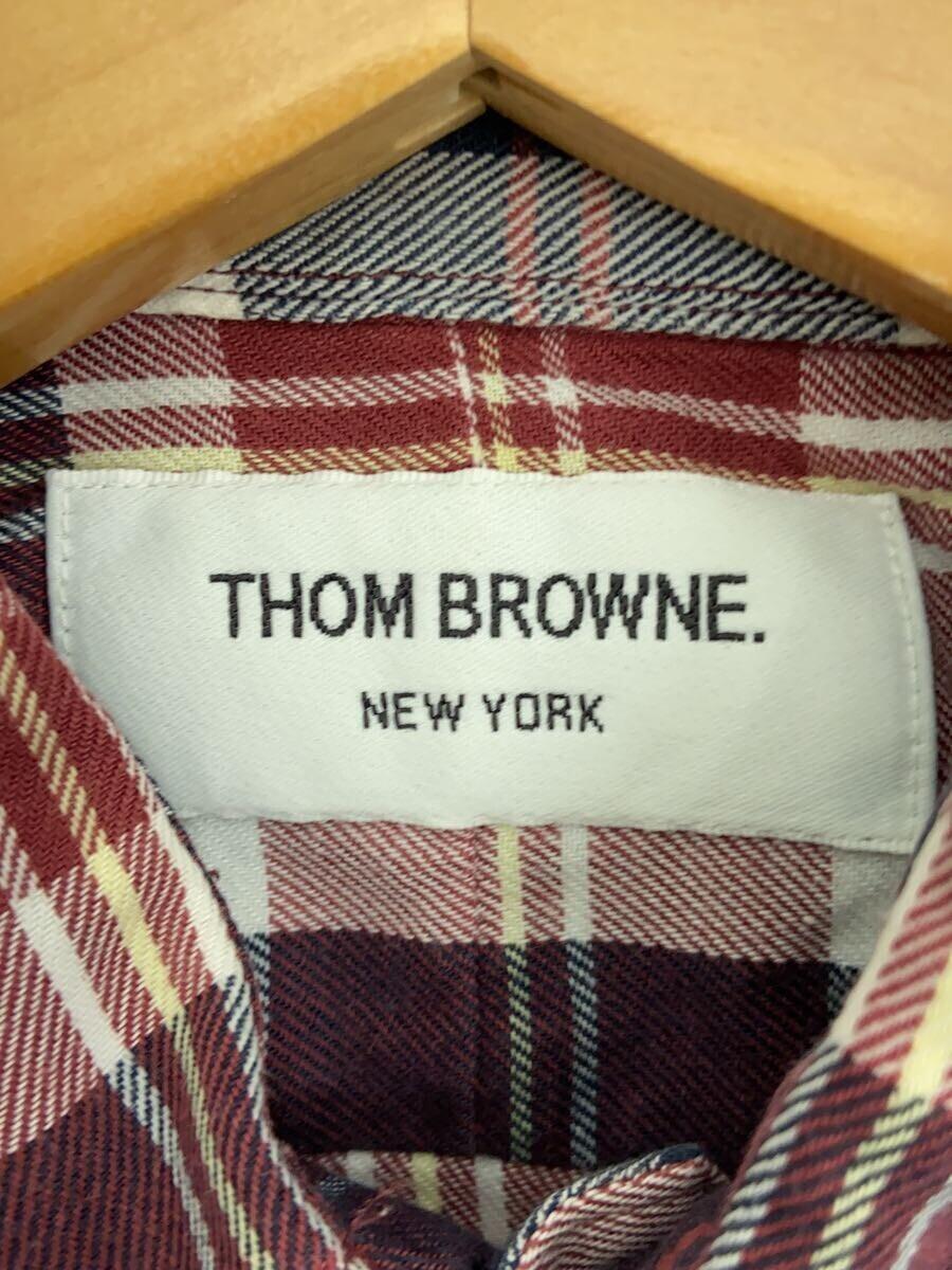 THOM BROWNE. NEW YORK◆長袖シャツ/0/コットン/BRD/チェック/MWL001AWB526_画像3