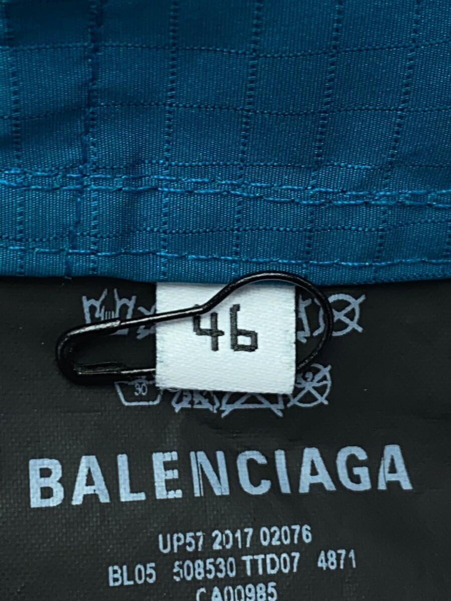 BALENCIAGA◆18ss ダブルヘムウインドブレーカー/46/ポリエステル/BLU_画像4