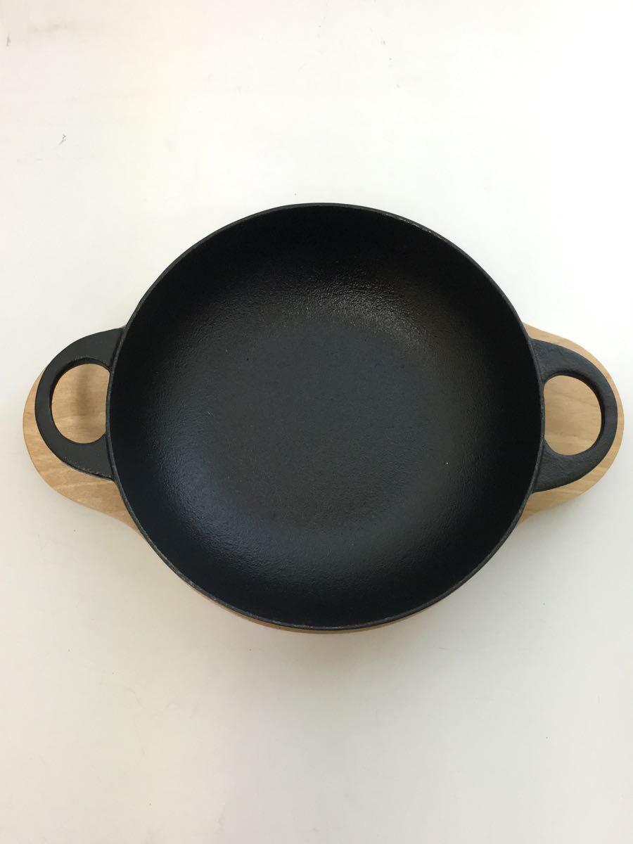  south part ...(OIGEN)* all-purpose saucepan / two-handled pot / iron saucepan / cover attaching / wooden dishmat attaching / black 