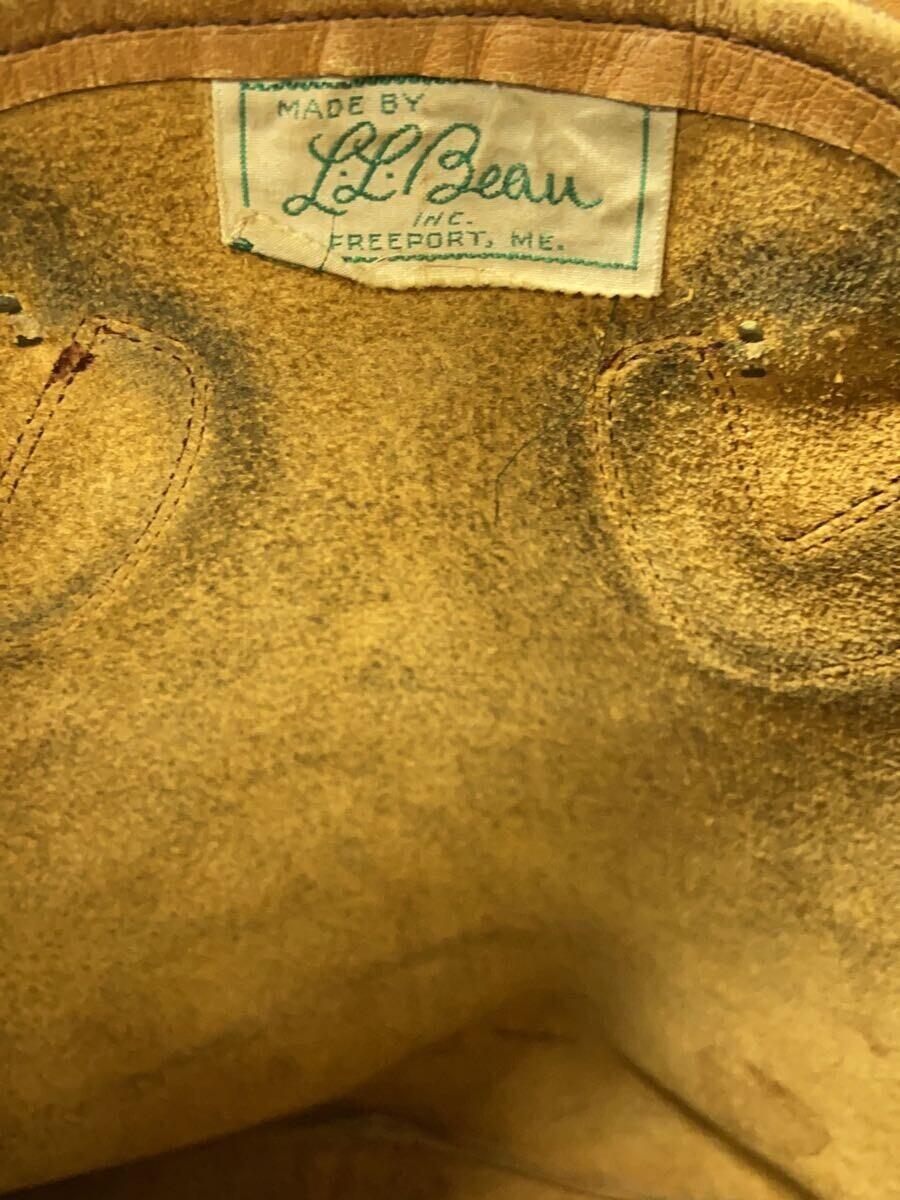 L.L.Bean◆60s~70s/筆記体タグ/レザートートビーンバッグ/レザー/BRW_画像5