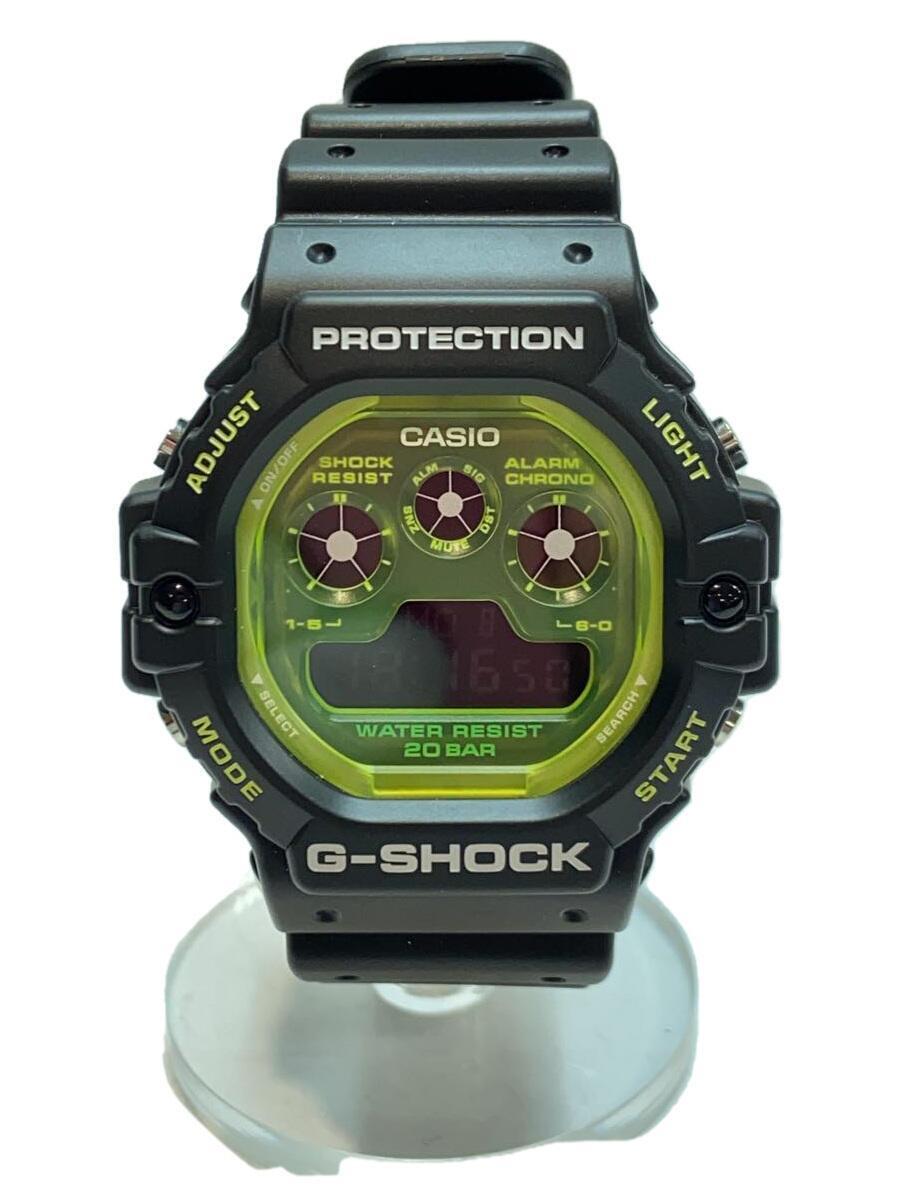 CASIO◆クォーツ腕時計_G-SHOCK/デジアナ/ラバー/GRN/BLK_画像1