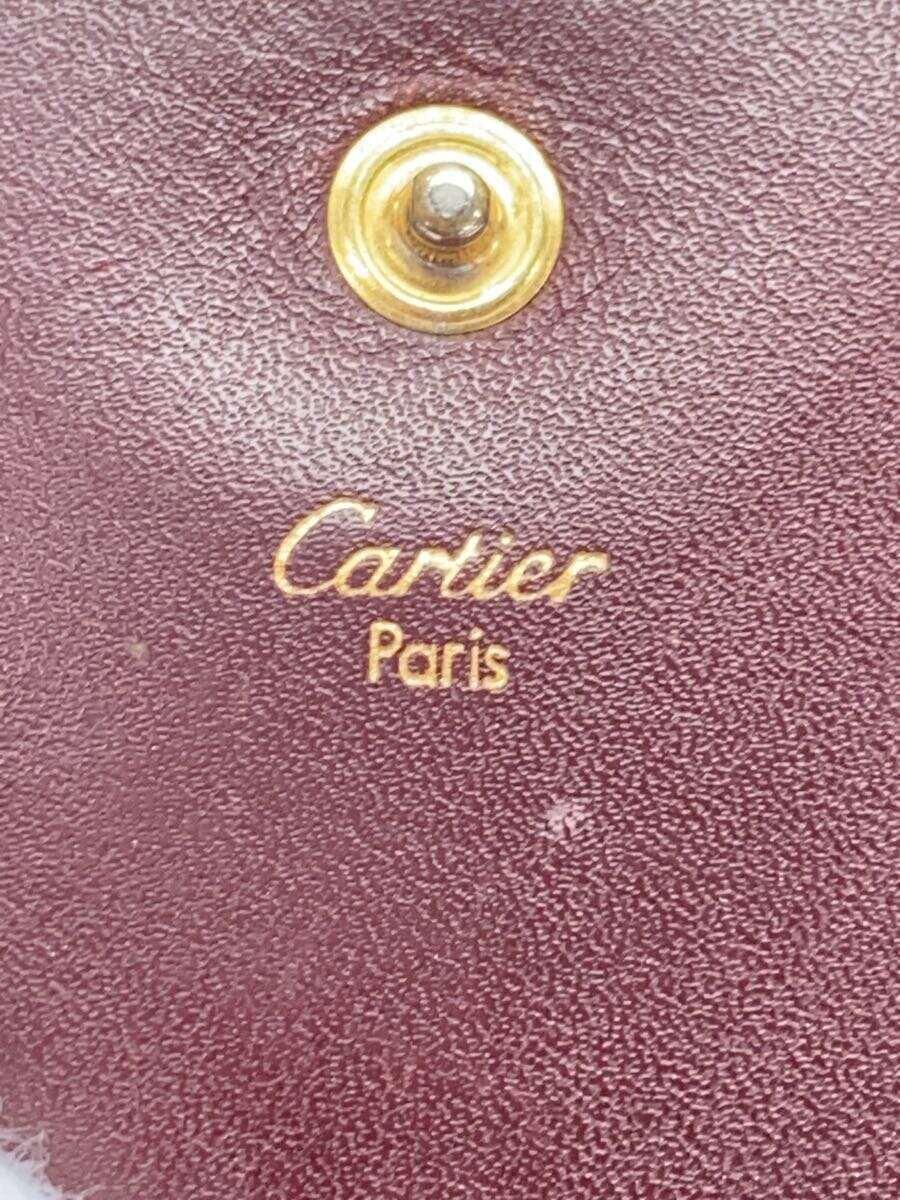 Cartier◆コインケース/レザー/ボルドー/レディース/使用感あり_画像3