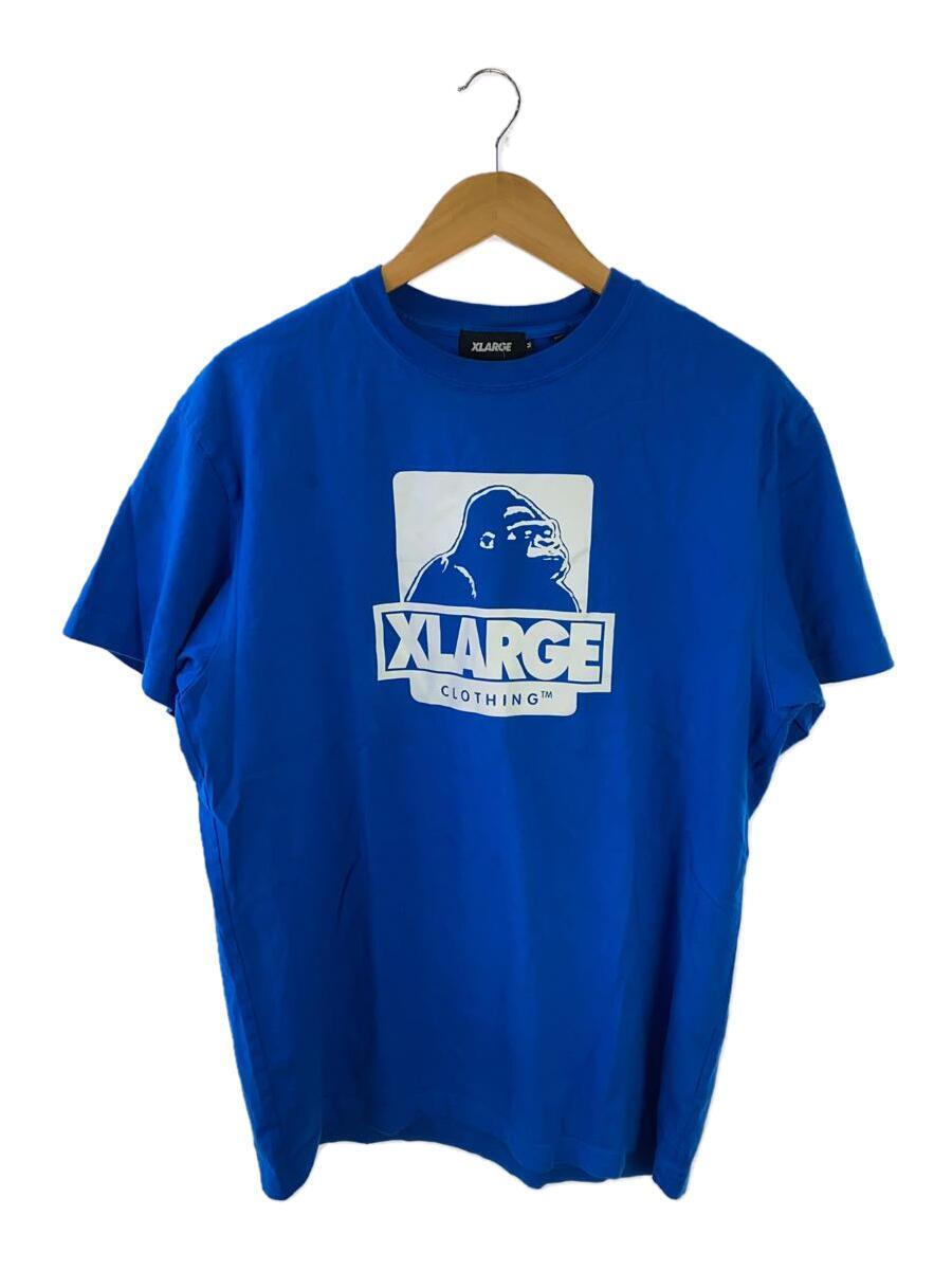 X-LARGE◆Tシャツ/M/コットン/BLU/プリント/101221011004_画像1