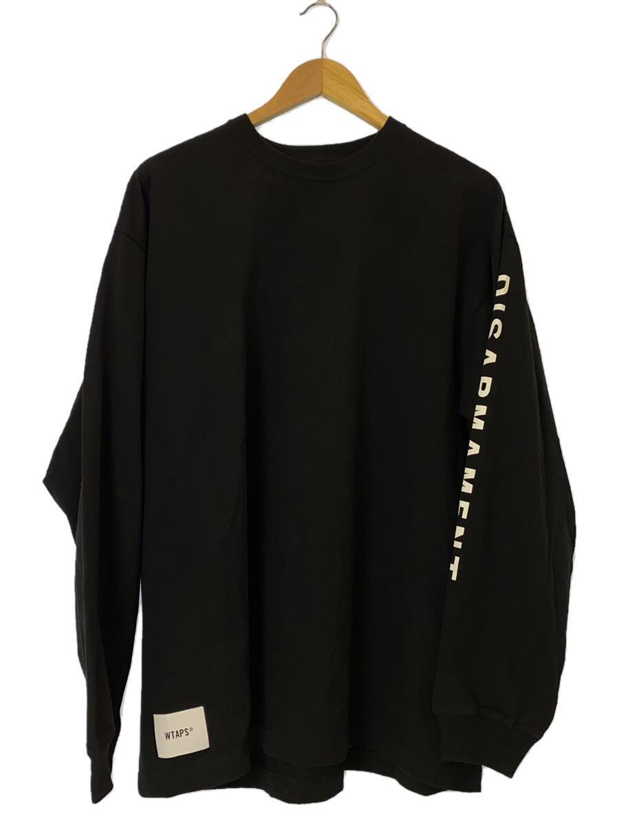 WTAPS◆長袖Tシャツ/3/コットン/BLK/232ATDT-CSM11_画像1