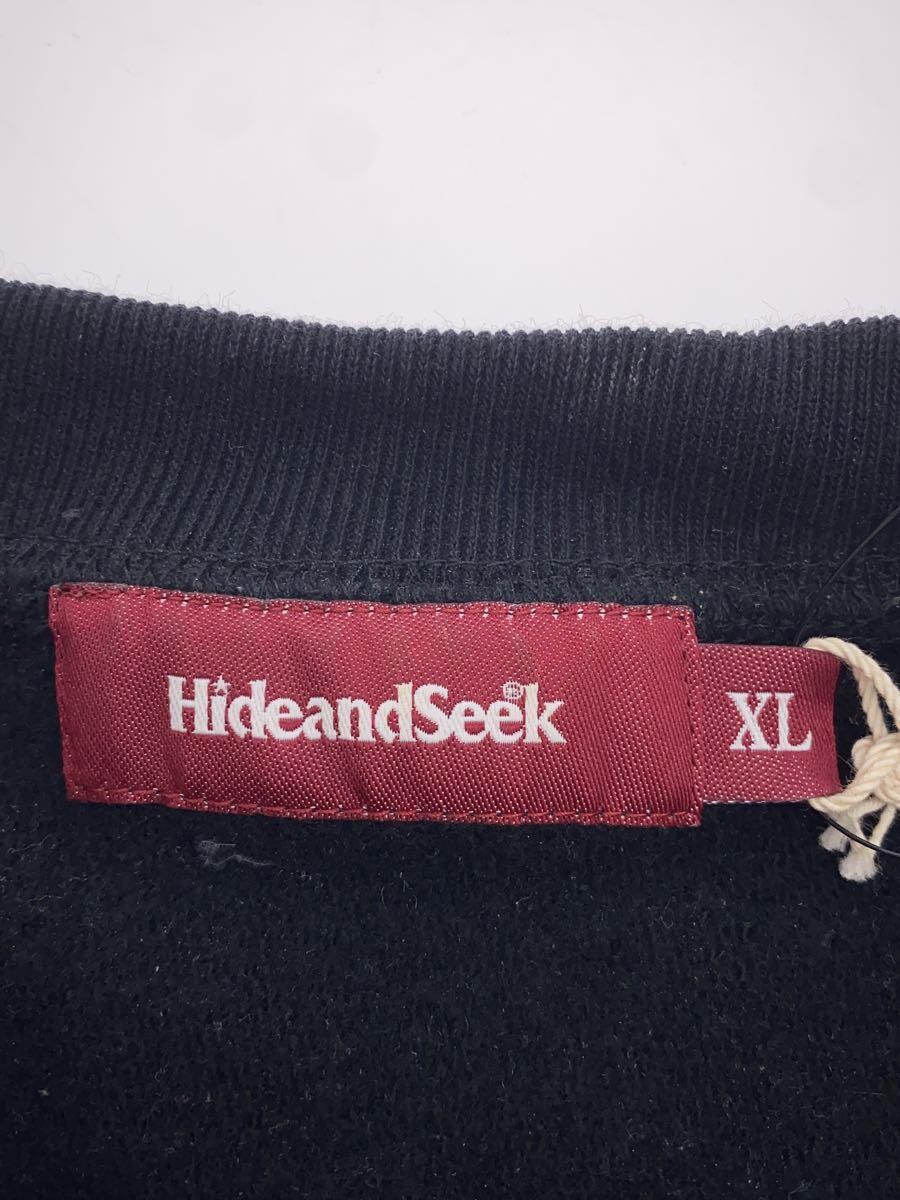 HIDE AND SEEK◆HS DUSTYCHAMP CREWNECK/スウェット/XL/コットン/BLK/無地/NO-JP-179_画像3