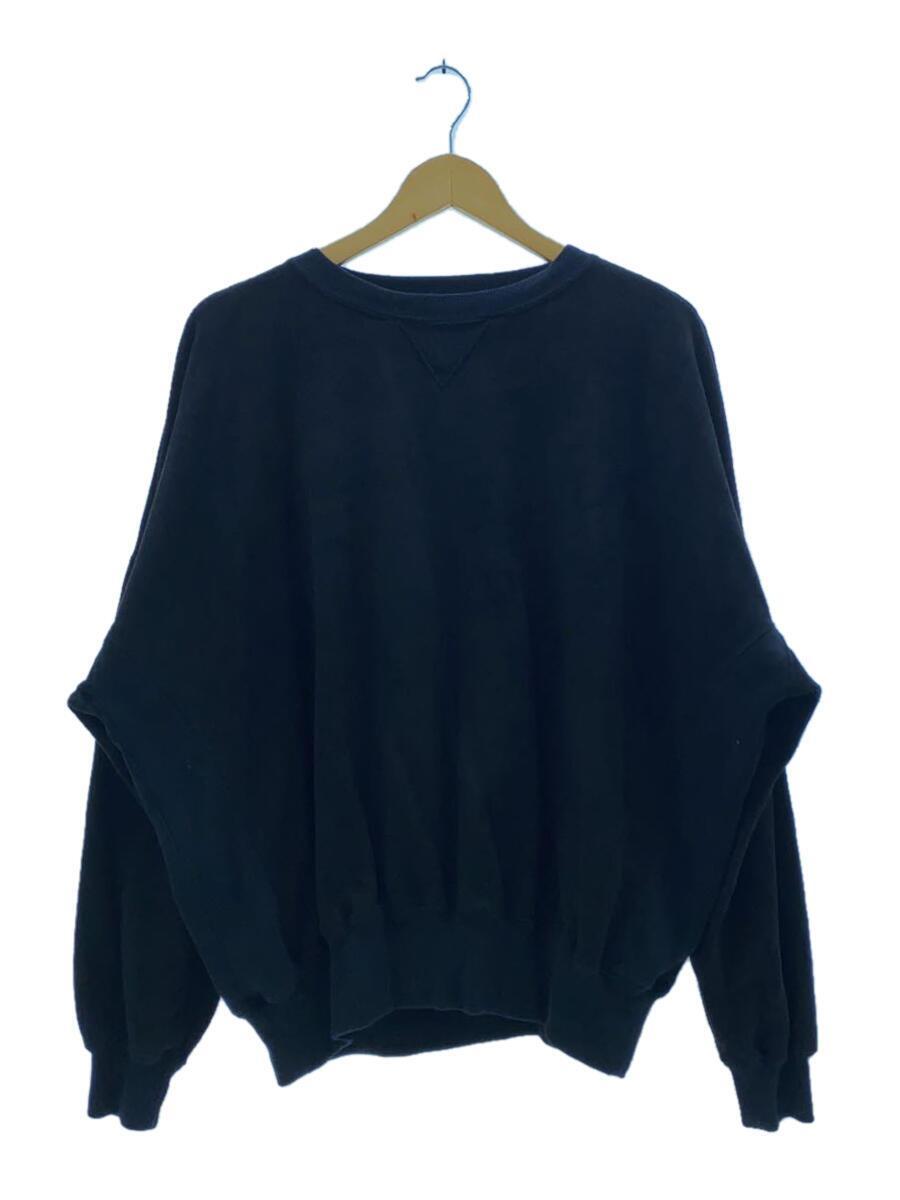 1piu1uguale3◆20AW DROP SHOULDER PO SWEAT/3/ポリエステル/BLK/無地/MRB451_画像1