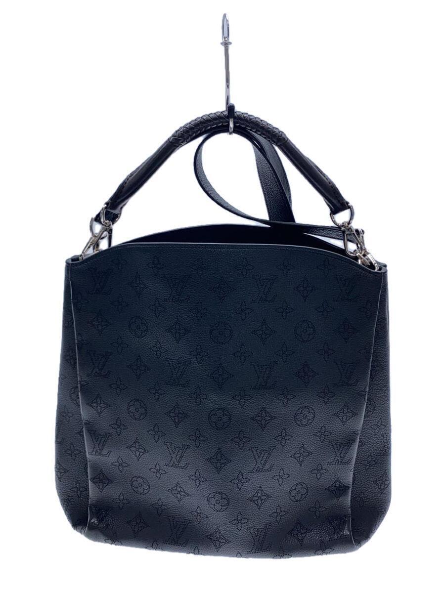 LOUIS VUITTON◆バビロンPM_マヒナ_BLK/レザー/BLK