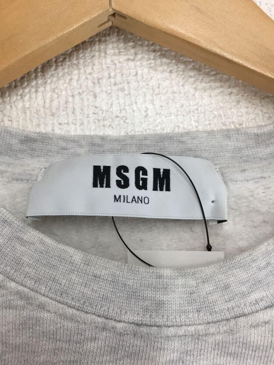 MSGM◆エムエスジーエム/スウェット/S/-/GRY/無地_画像3