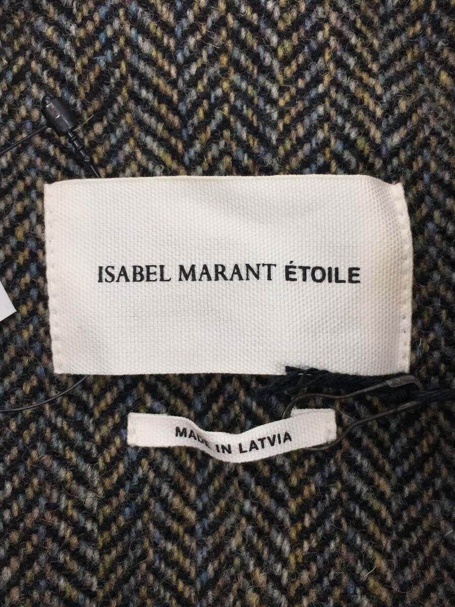 ISABEL MARANT ETOILE◆ツイード/ノーカラーコート/34/ウール/GRY_画像3