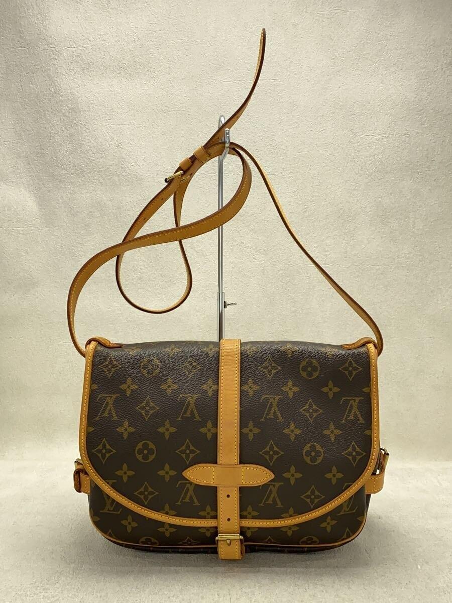 LOUIS VUITTON◆1)ソミュール30_モノグラム・キャンバス_BRW/PVC/BRW_画像3