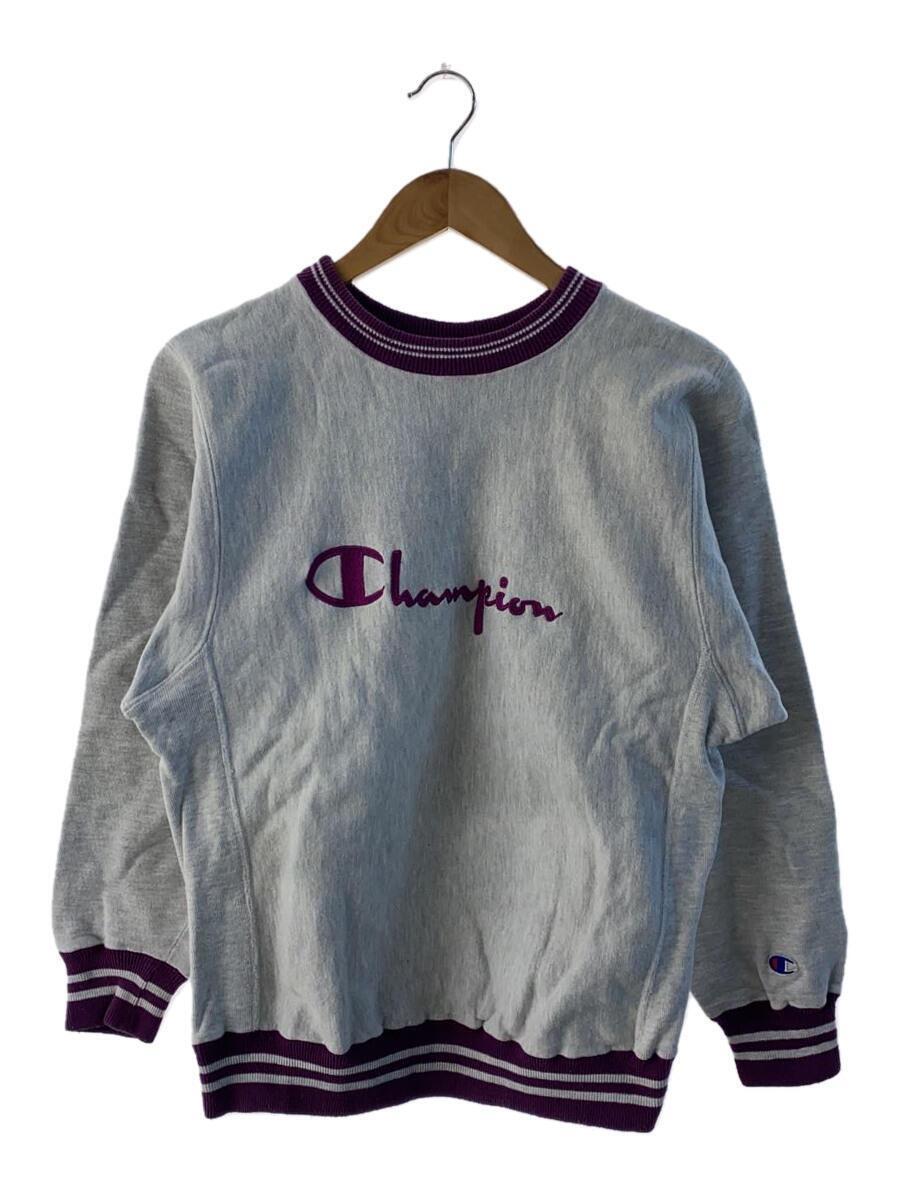 Champion◆90s/REVERSE WEAVE/リブ/スウェット/M/コットン/GRY