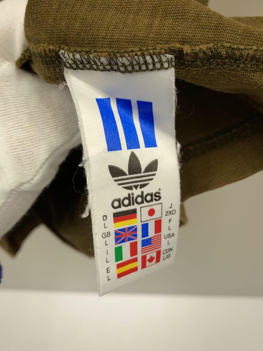 adidas◆Tシャツ/L/コットン/BRW/プリント/80s/万国旗タグ_画像4