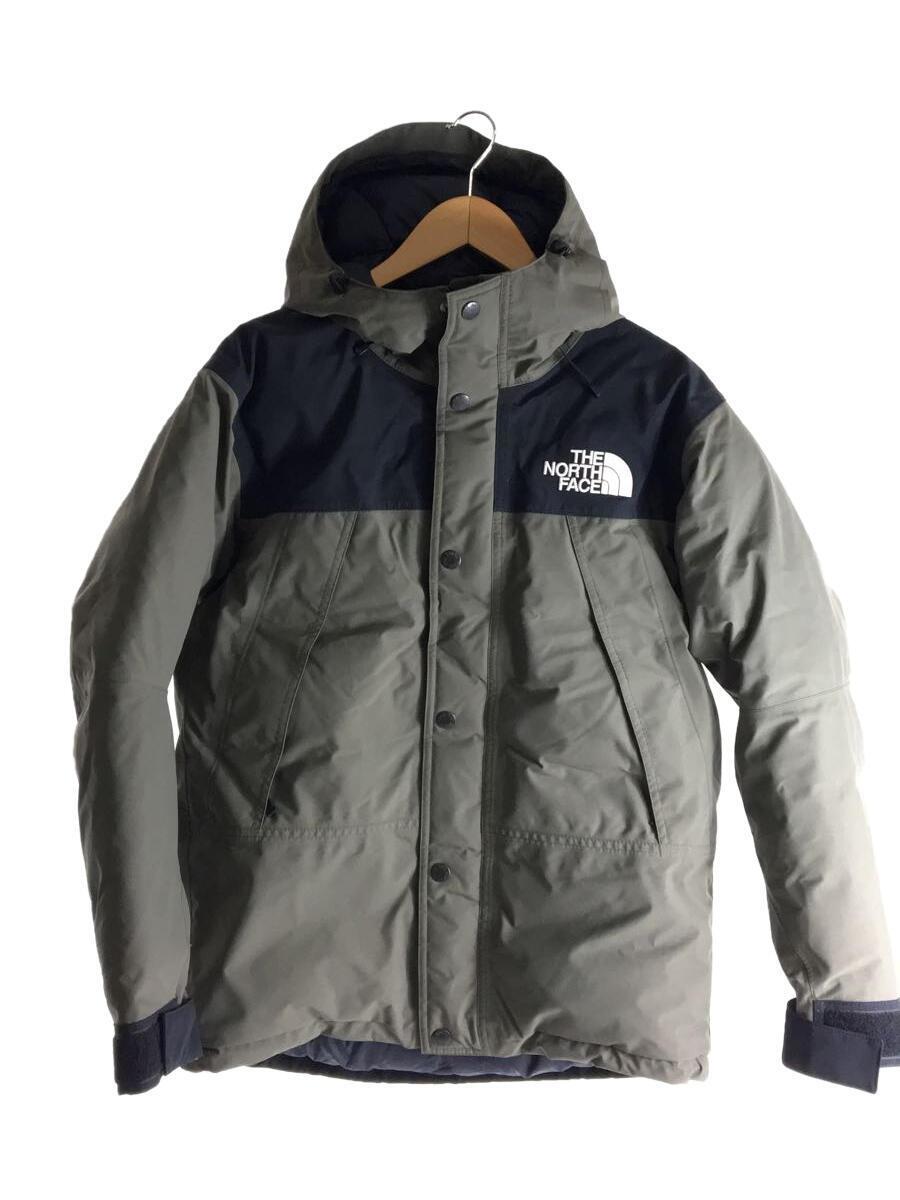 THE NORTH FACE◆MOUNTAIN DOWN JACKET_マウンテンダウンジャケット/S/ゴアテックス/KHK/無地