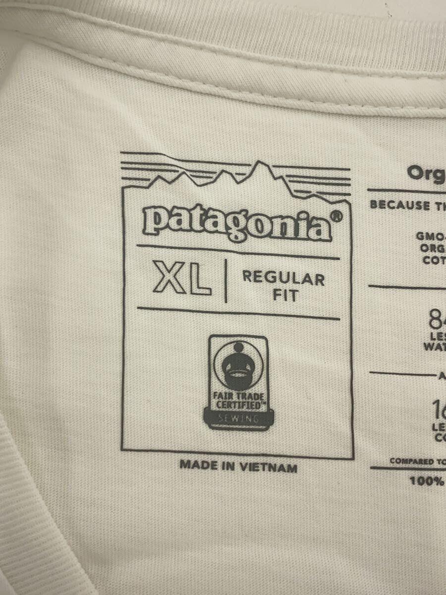 patagonia◆Tシャツ/XL/コットン/WHT/無地/38535SP20_画像4