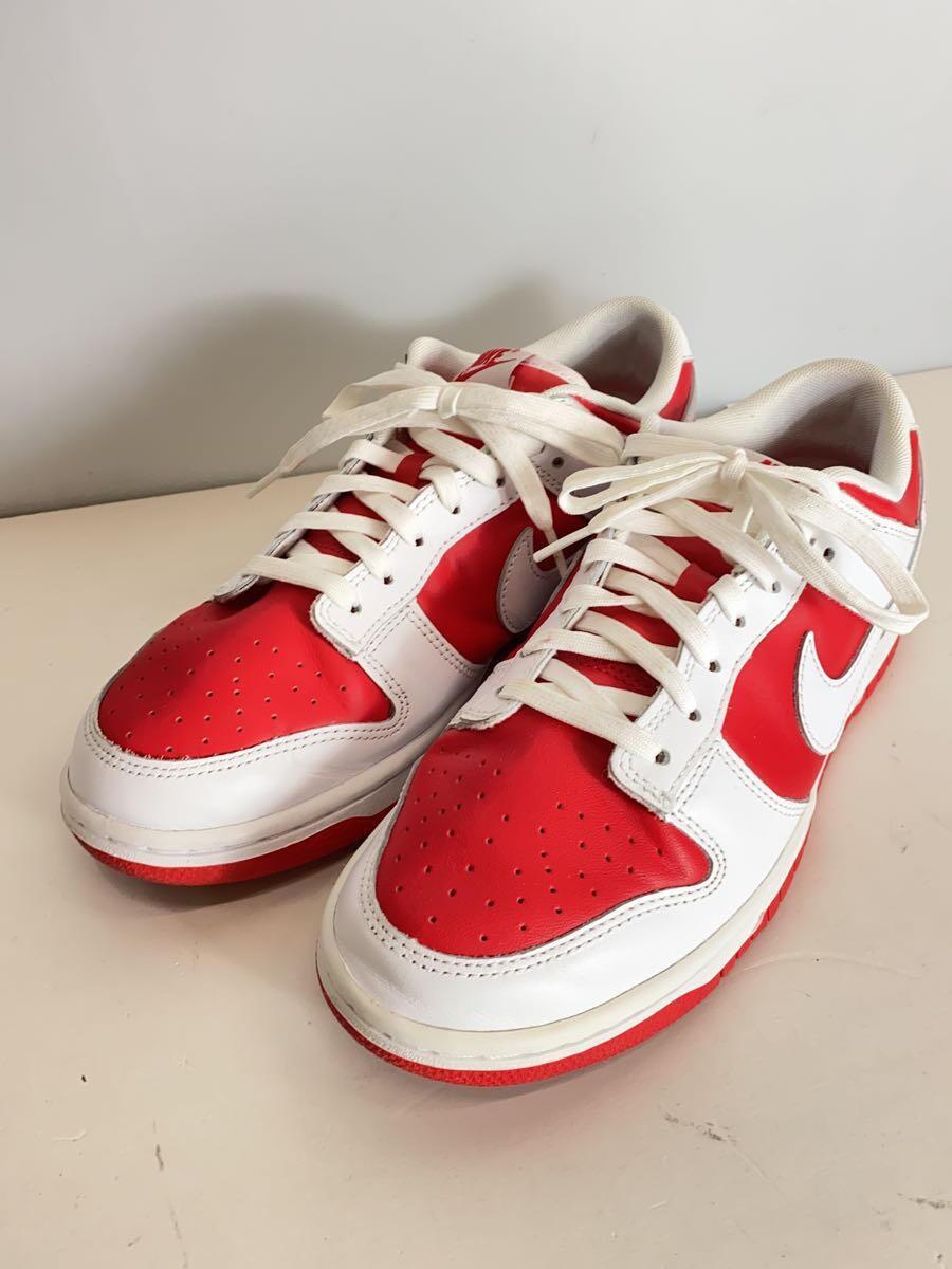 NIKE◆DUNK LOW RETRO/DD1391-600/ローカットスニーカー/26cm/RED/赤/白/ダンク_画像2