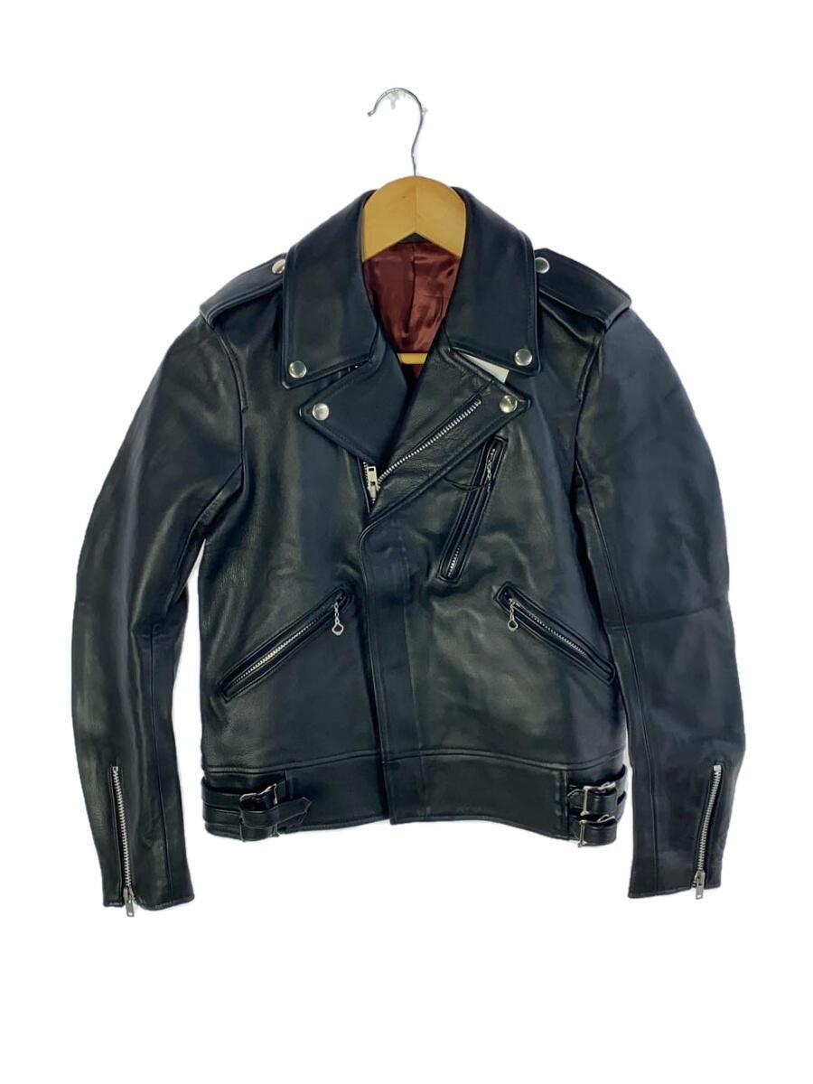 SCYE* двойной байкерская куртка /38/ кожа / черный / чёрный / одноцветный /1218-63373