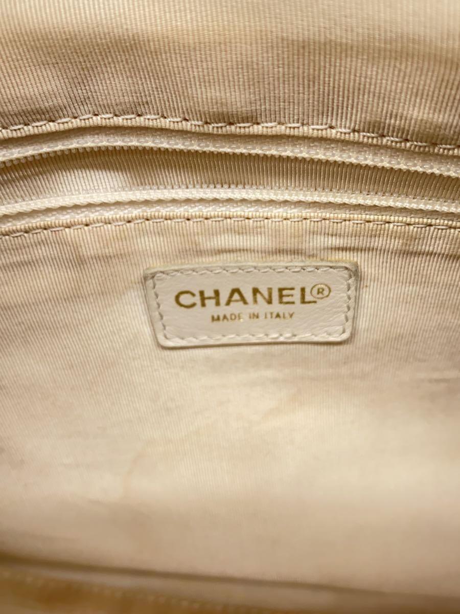 CHANEL◆ボストンバッグ_ワイルドステッチ_カーフスキン_BLK/牛革/WHT_画像5