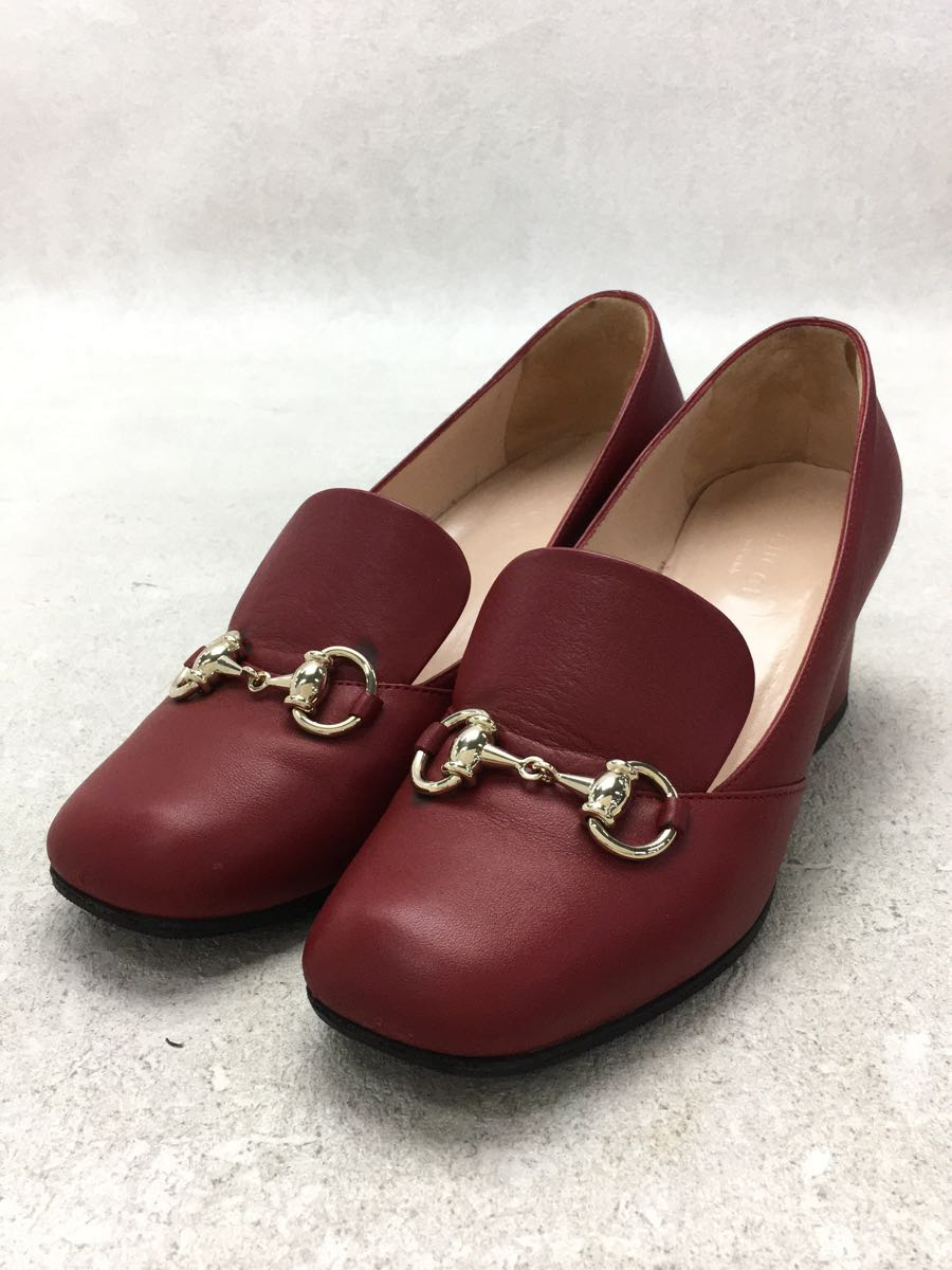 GUCCI◆ホースビットパンプス/ボルドー/35/レザー/金具/ヒール/イタリア製/ITALY/レディース_画像2