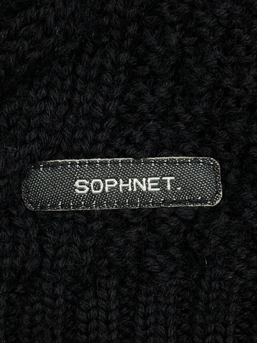 SOPHNET.◆セーター(厚手)/S/コットン/GRY/SOPH-212067/FABRIC MIX CREWNECK KNIT_画像3