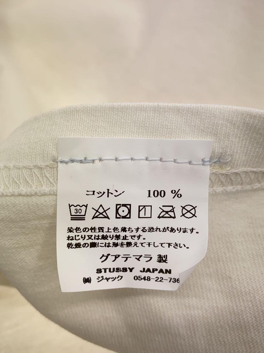 STUSSY◆Juggler Pigment Dyed Tee/Tシャツ/XL/コットン/WHT/タグ付属