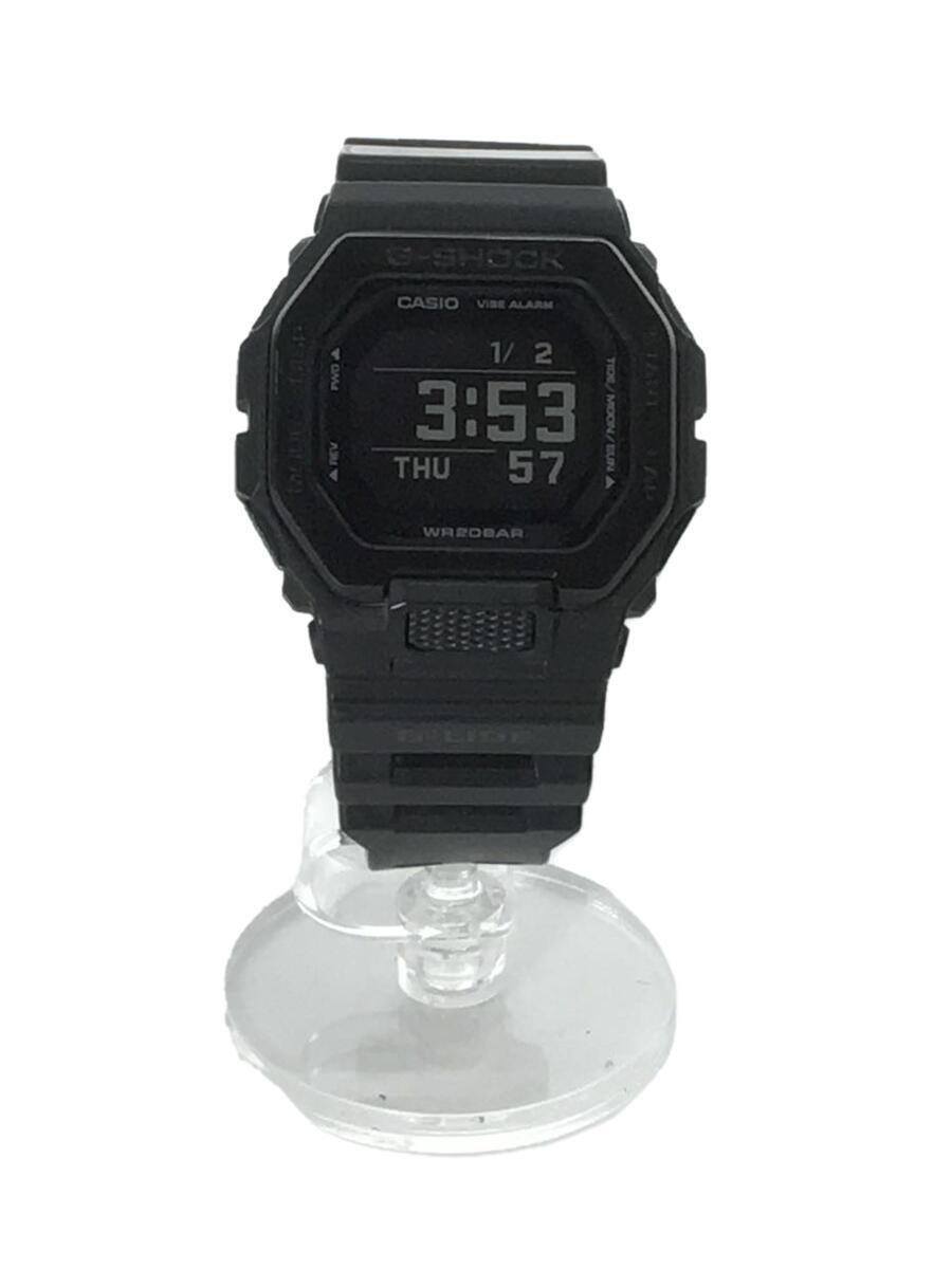 CASIO◆クォーツ腕時計_G-SHOCK/デジタル/レザー/BLK/212028A1237