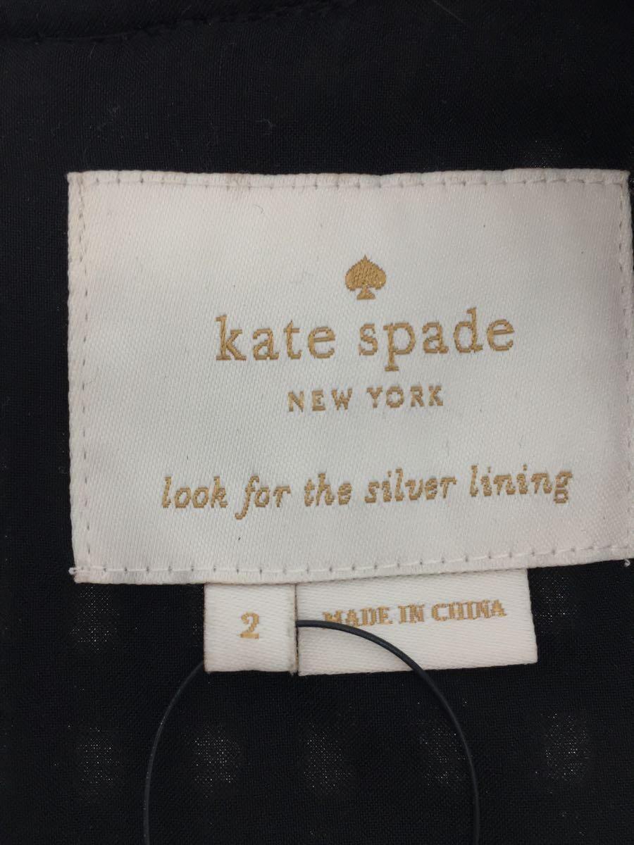 kate spade new york◆ノースリーブワンピース/2/コットン/BLK/チェック/nlmua187_画像3