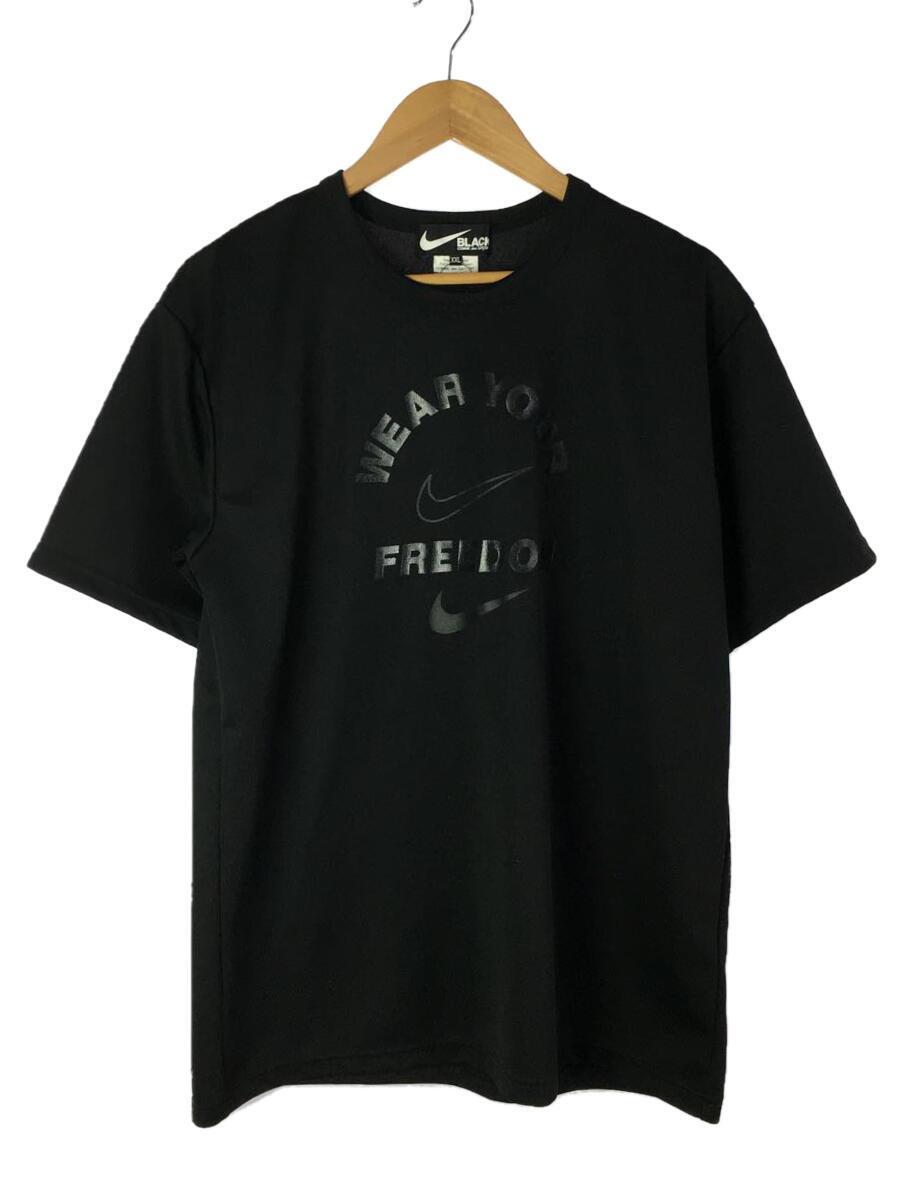 BLACK COMME des GARCONS◆WEAR YOUR FREEDOM/XXL/ポリエステル/BLK/プリント/1G-T103