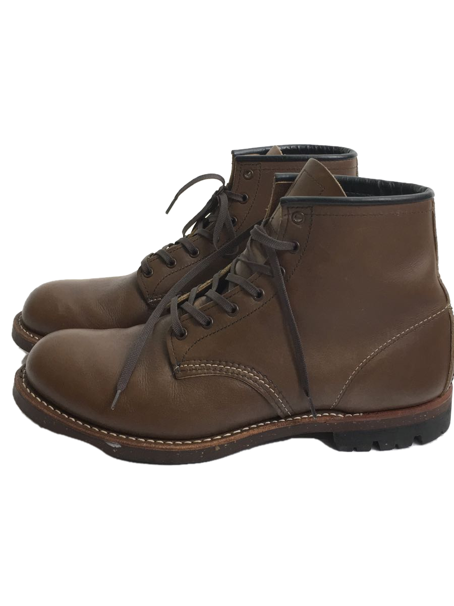 RED WING◆レースアップブーツ/レザー/28cm/ブラウンブーマー/9161/コルクソール/ヒールvibramカスタム/