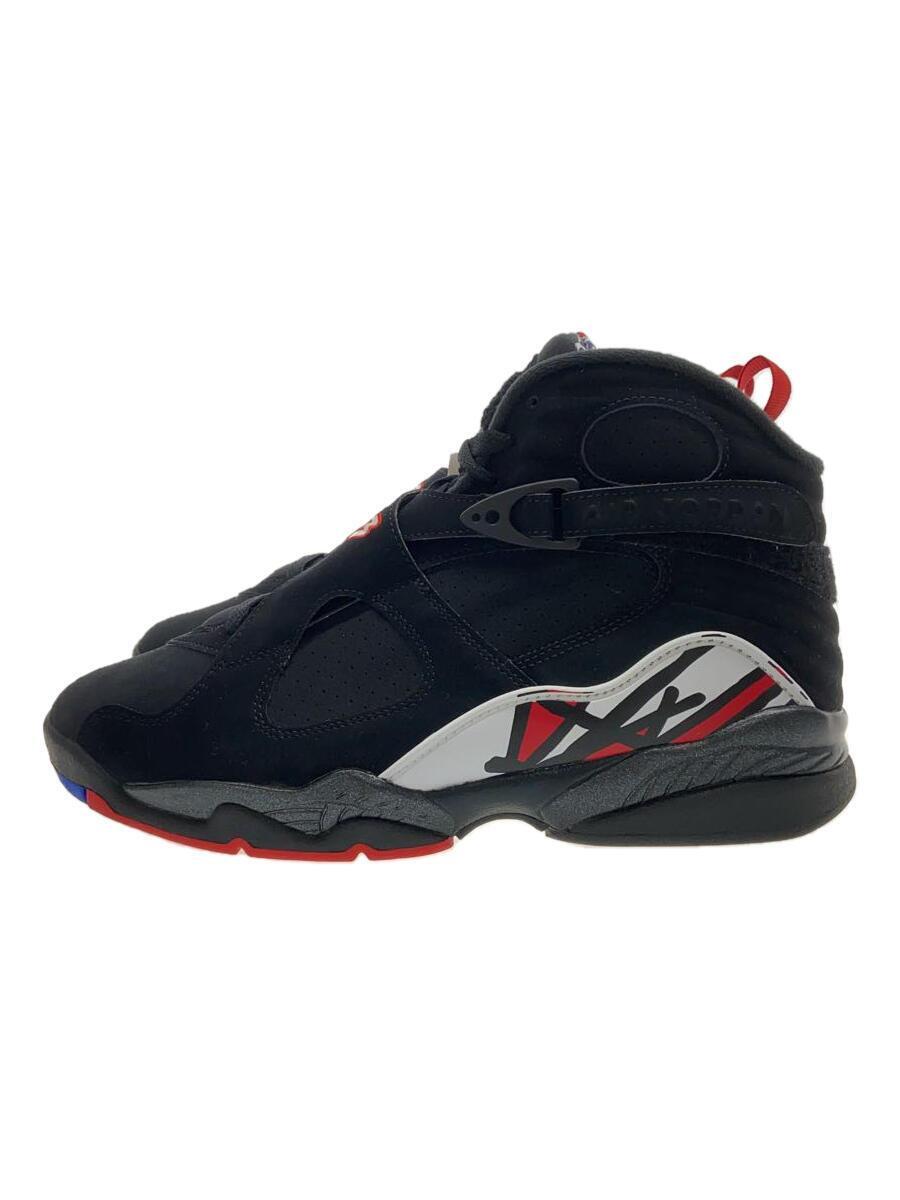 NIKE◆Air Jordan 8 Retro Playoffs/ハイカットスニーカー/28cm/BLK/305381-062