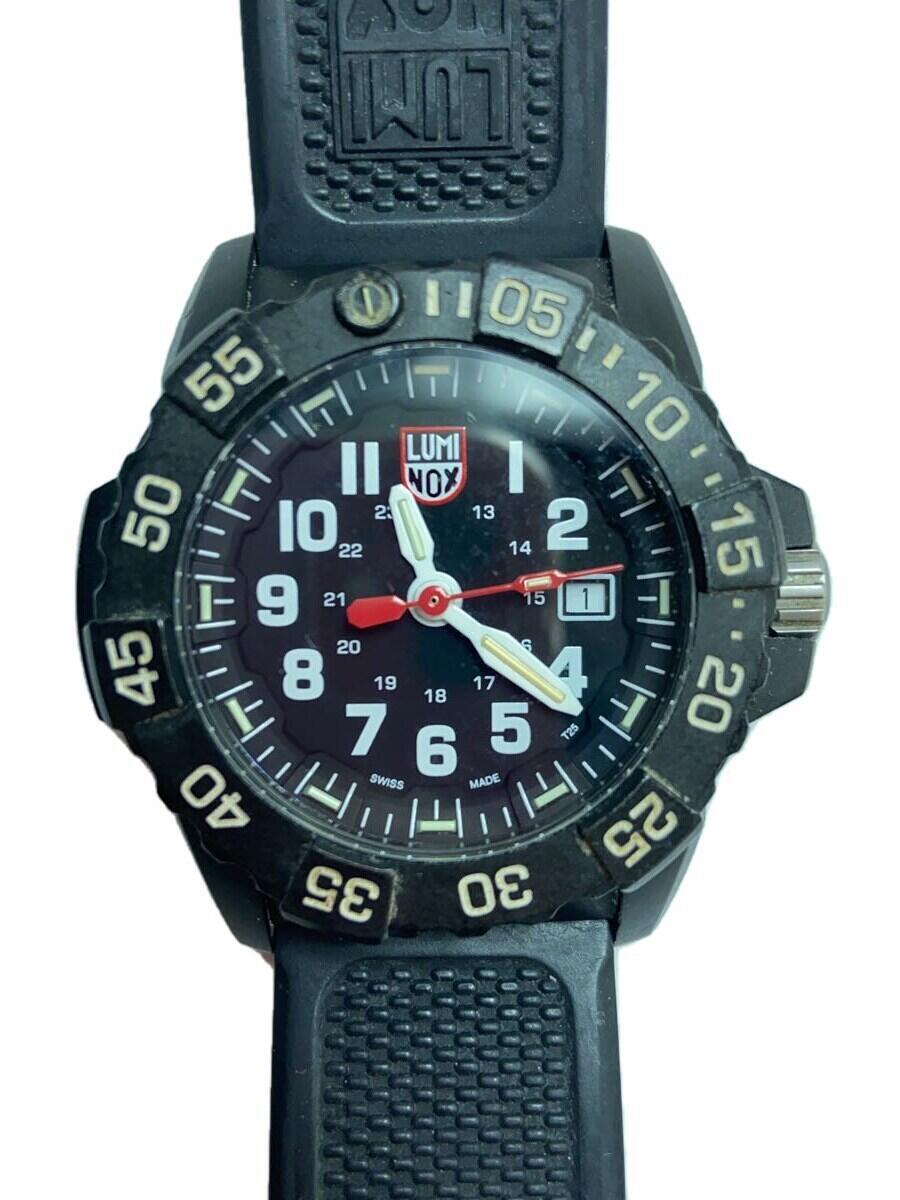 LUMINOX◆クォーツ腕時計/アナログ/-/BLK/BLK/3500-1gbq h-3 lx-200