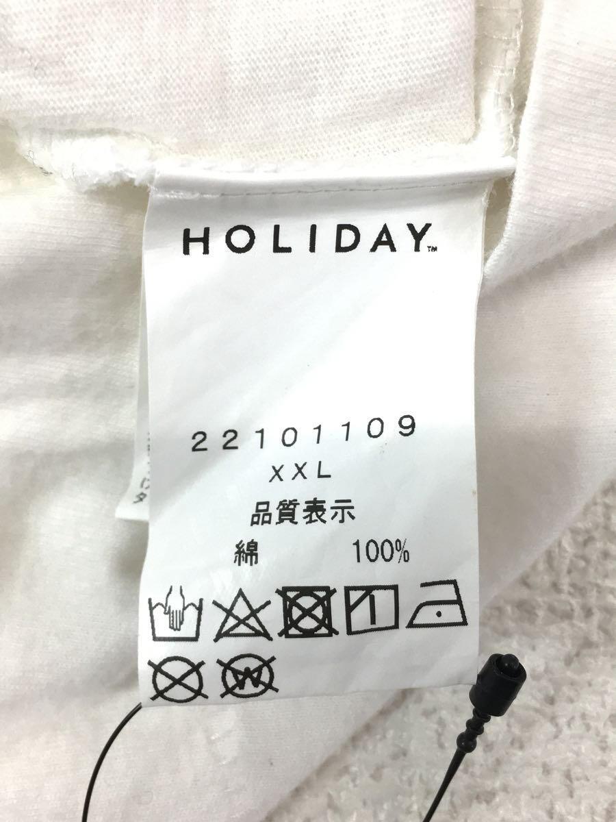 holiday◆長袖Tシャツ/XXL/コットン/WHT/22101109_画像4
