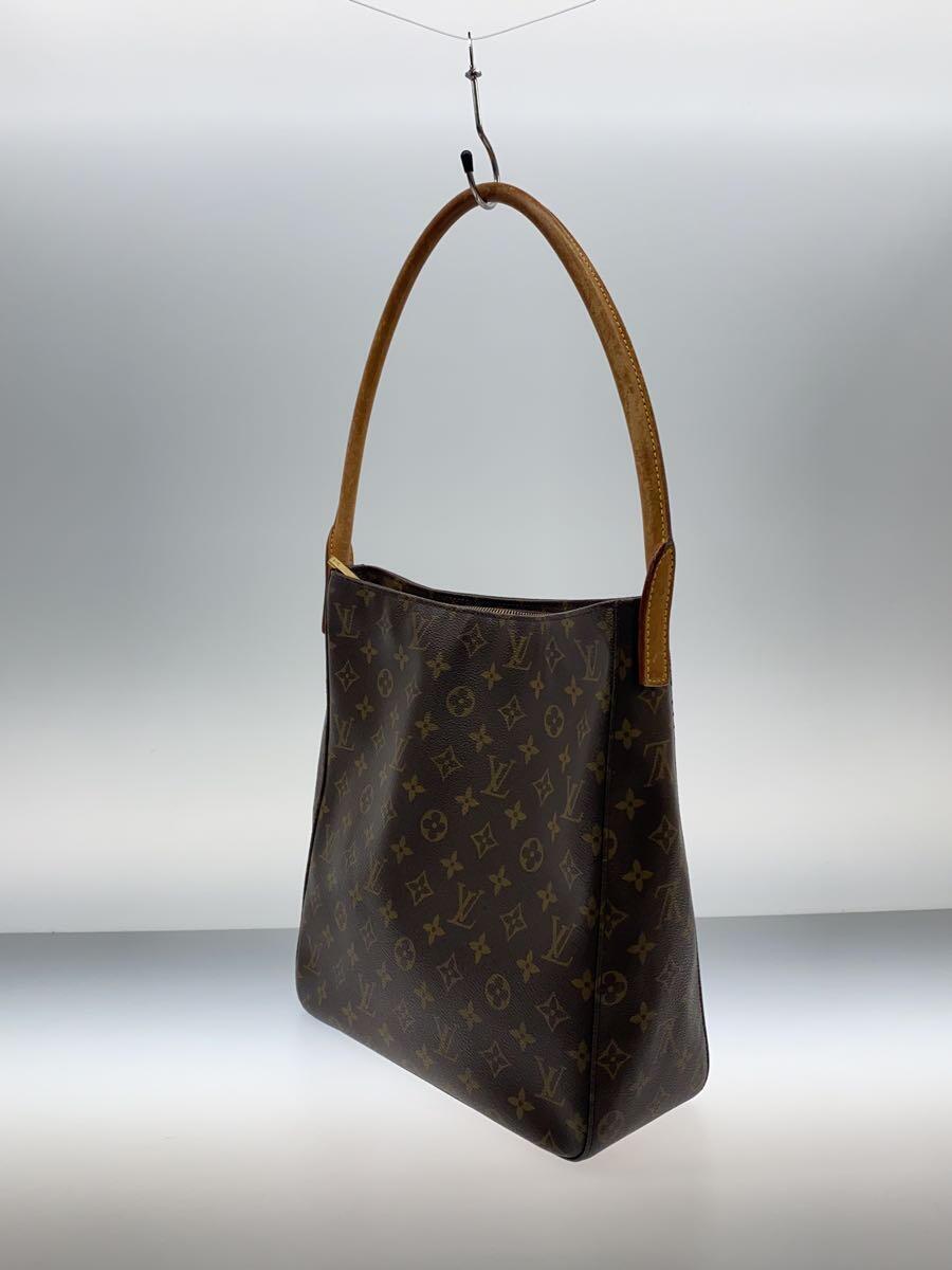 LOUIS VUITTON◆ルーピングGM_モノグラム・キャンバス_BRW/PVC/BRW_画像2