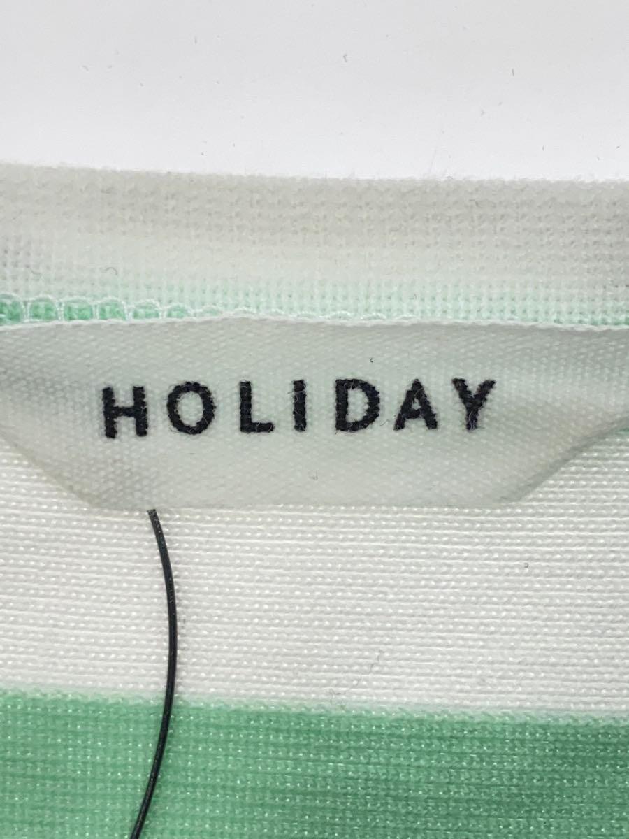 holiday* some stains have / russell border Mini dress /one/ cotton /WHT/ border /21101517