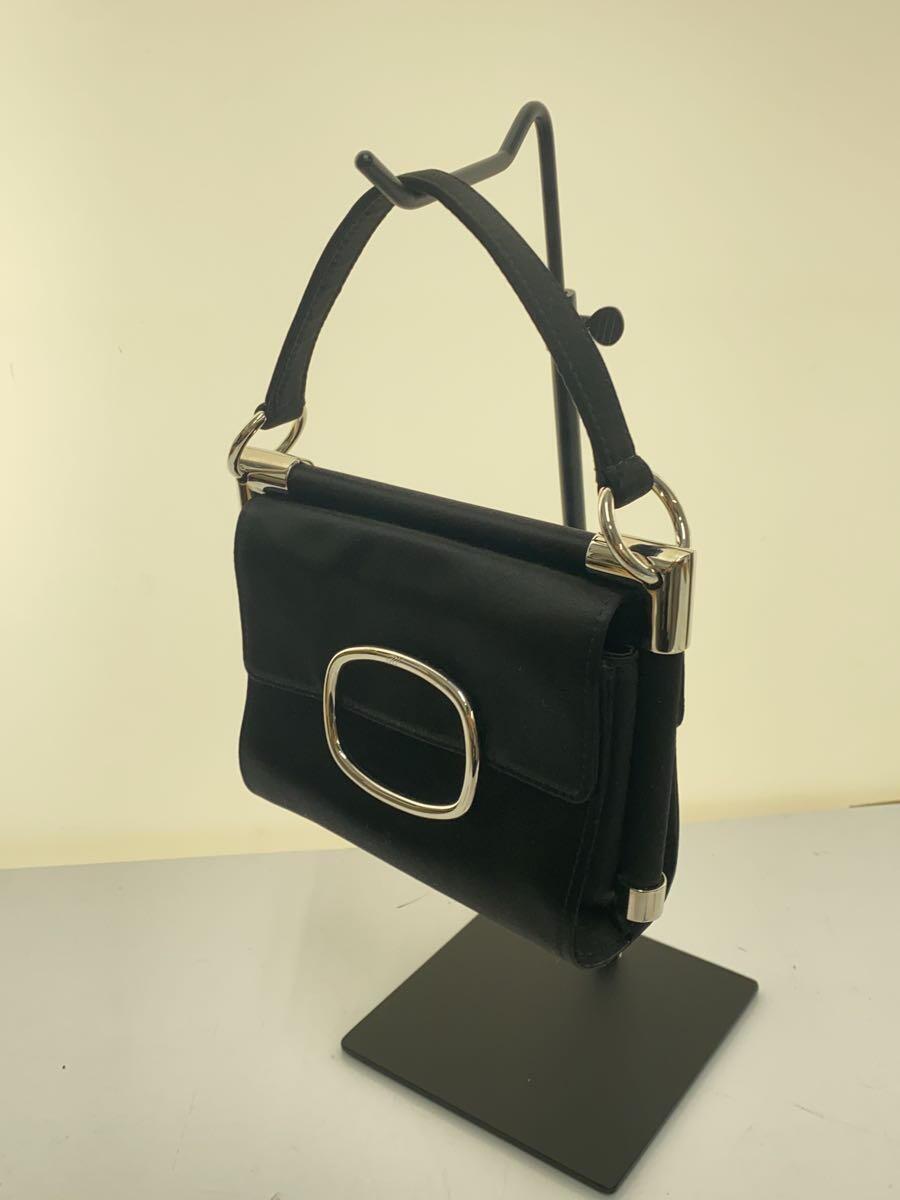 Roger Vivier◆Small Miss Viv Carre Bag/シルバースクエア金具/RV刻印/ハンドバッグ/BLK_画像2