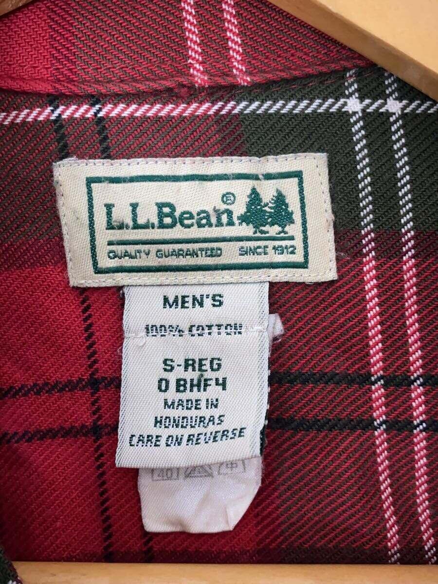 L.L.Bean◆長袖シャツ/-/コットン/RED/チェック_画像3