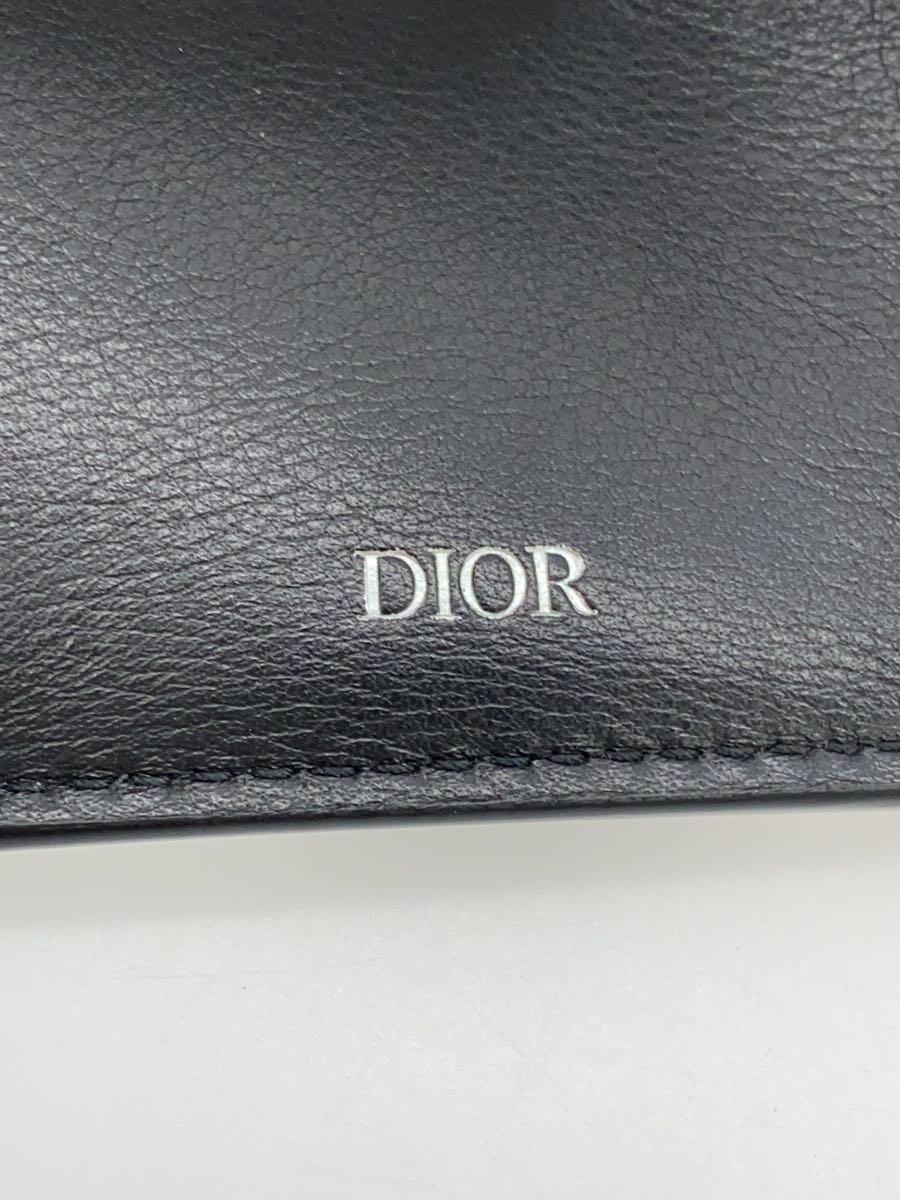 Christian Dior◆クリスチャンディオール/3つ折り財布/オブリークギャラクシーレザー/2ESBC110VPD/ブラック_画像3