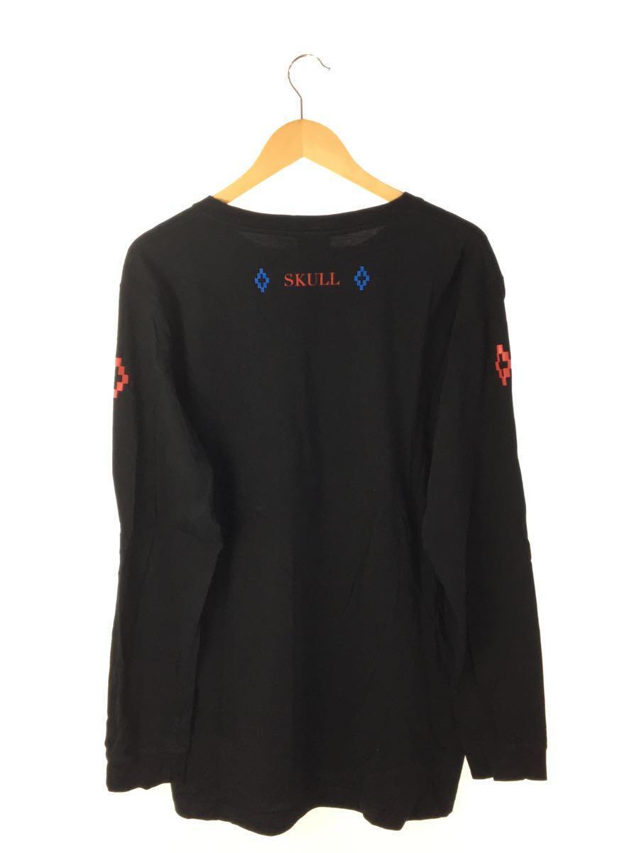 MARCELO BURLON COUNTY OF MILAN◆長袖Tシャツ/袖プリント/スカル/L/コットン/BLK/cmab007f18001078_画像2