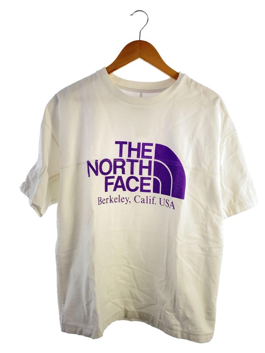 THE NORTH FACE PURPLE LABEL◆COMBINATION H/S LOGO TEE_コンビネーションハーフスリーブロゴTシャツ/S/コットン/WHTの画像1