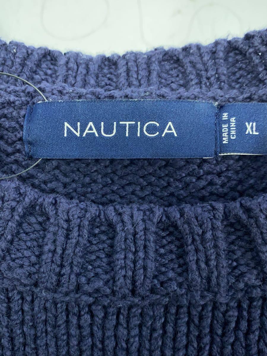 NAUTICA* свитер ( толстый )/XL/ хлопок /NVY/ одноцветный /223-1326