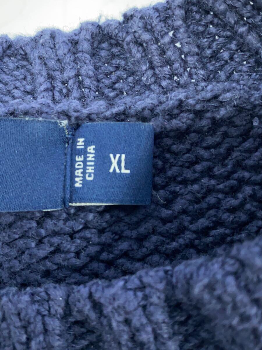 NAUTICA* свитер ( толстый )/XL/ хлопок /NVY/ одноцветный /223-1326
