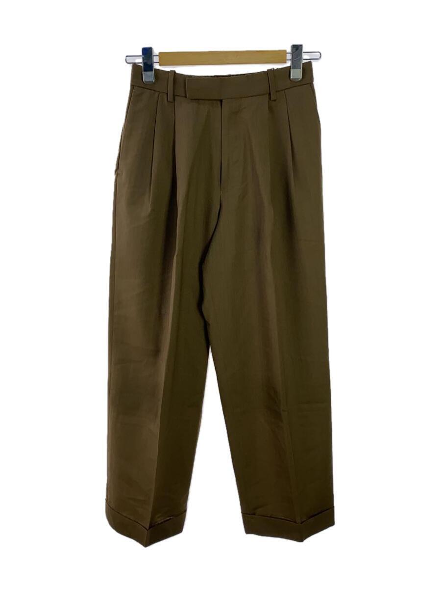 MARKAWARE◆DOUBLE PLEATED CLASSIC WIDE TROUSERS/1/ウール/KHK/A23A-13PT01C