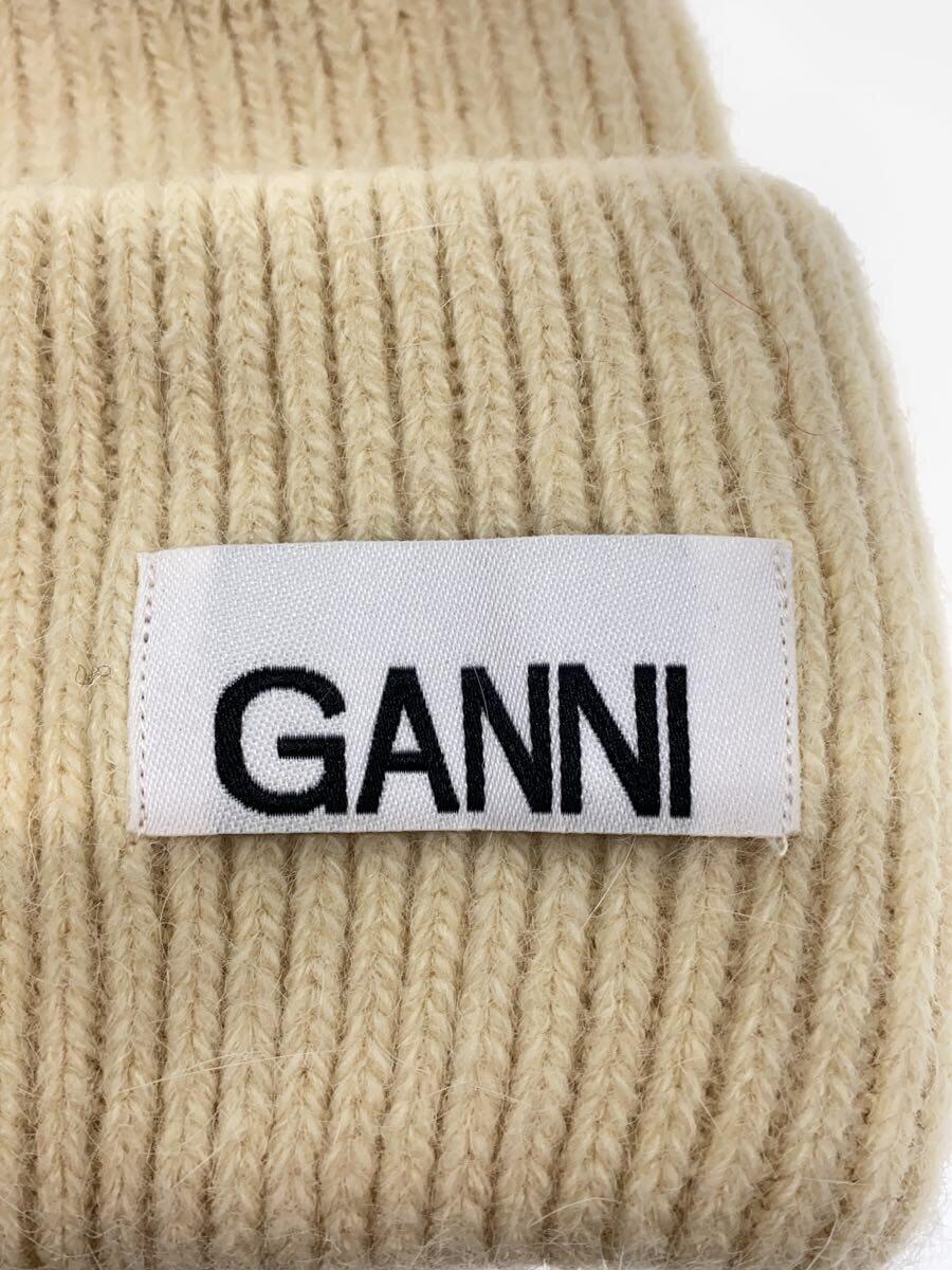 GANNI◆ニットキャップ/-/アイボリー/レディース_画像4