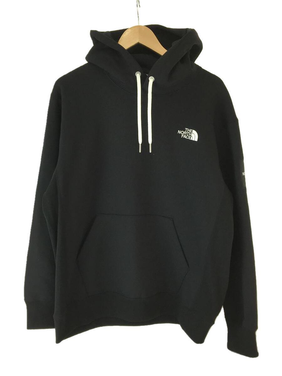 THE NORTH FACE◆SQUARE LOGO HOODIE_スクエアロゴフーディ/XL/ポリエステル/BLK