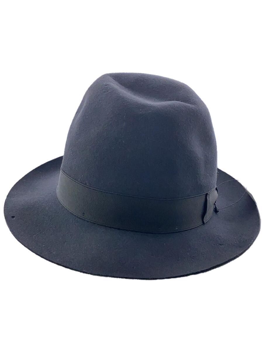 Borsalino◆ボルサリーノ/Borsalino/ライットファー/57cm/ハット/ウール/ネイビー/紺/メンズ/イタリア製_画像1