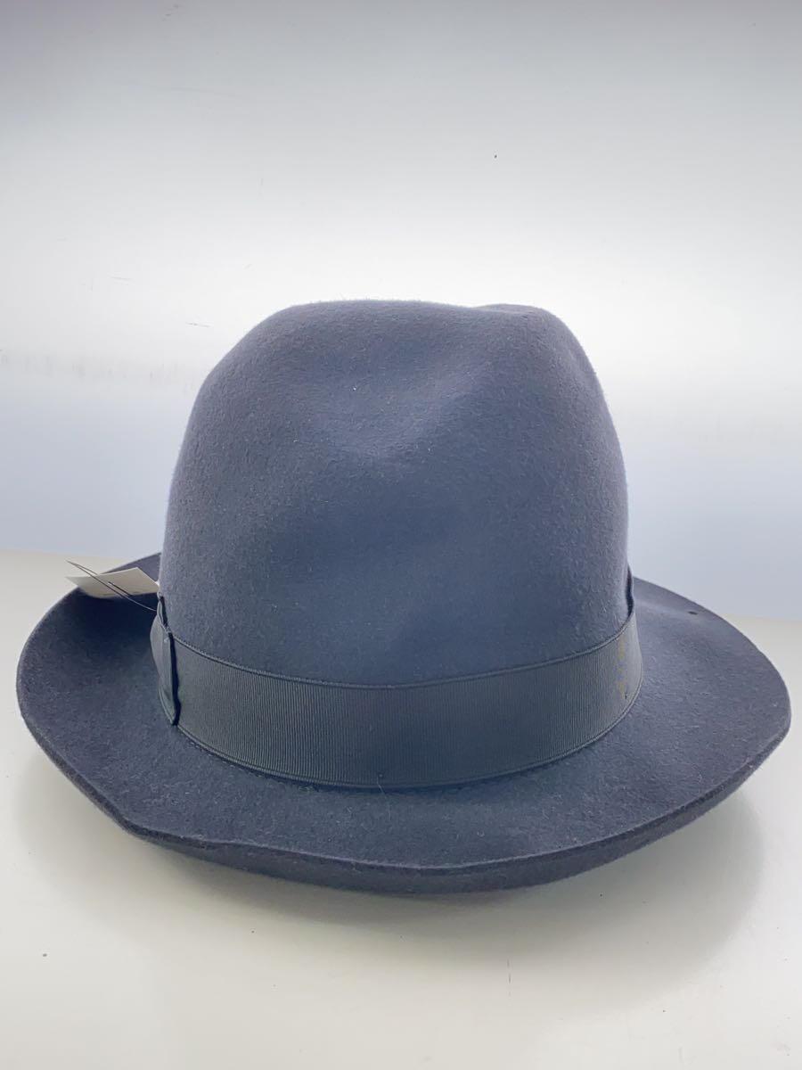 Borsalino◆ボルサリーノ/Borsalino/ライットファー/57cm/ハット/ウール/ネイビー/紺/メンズ/イタリア製_画像3